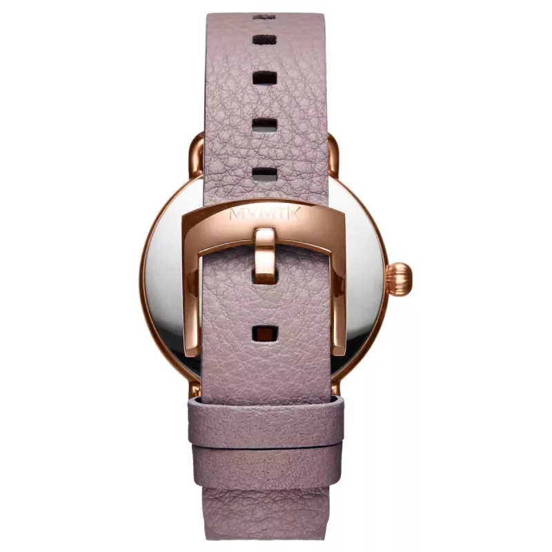Zegarek damski MVMT Nova Chrono D-FR01-RGPU 36mm Różowe Złoto Stal Szlachetna Fioletowa Skóra