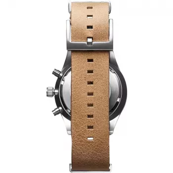 Zegarek damski MVMT D-MV01-WT (42mm) - Biała tarcza, biały pasek skórzany