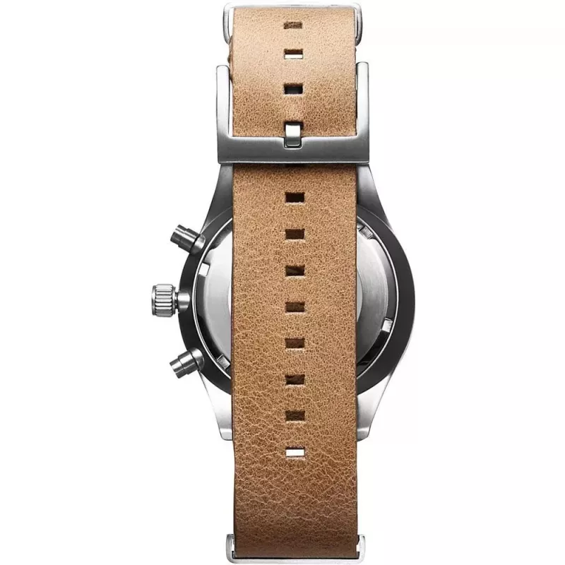 Zegarek damski MVMT D-MV01-WT (42mm) - Biała tarcza, biały pasek skórzany