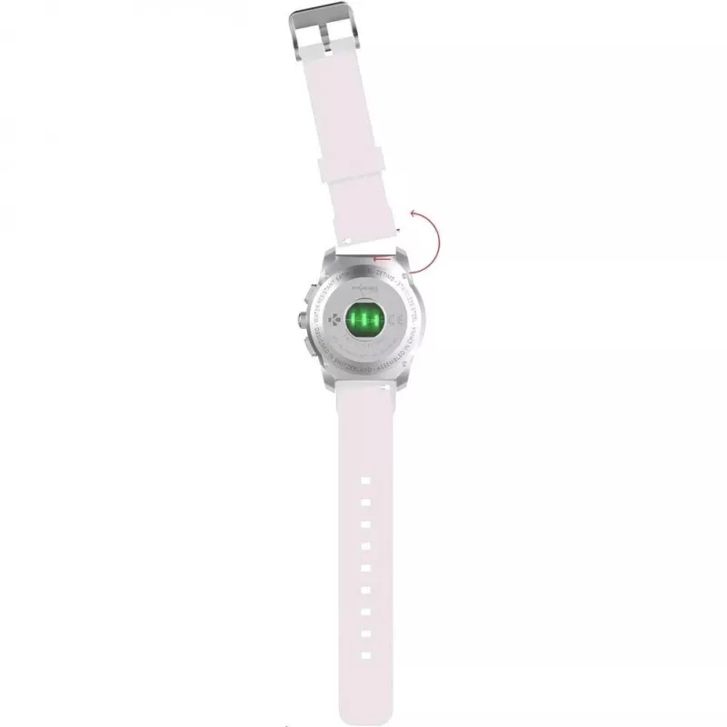 MyKronoz ZeTime Smart Watch Srebrny/Biały Silikon Płaski