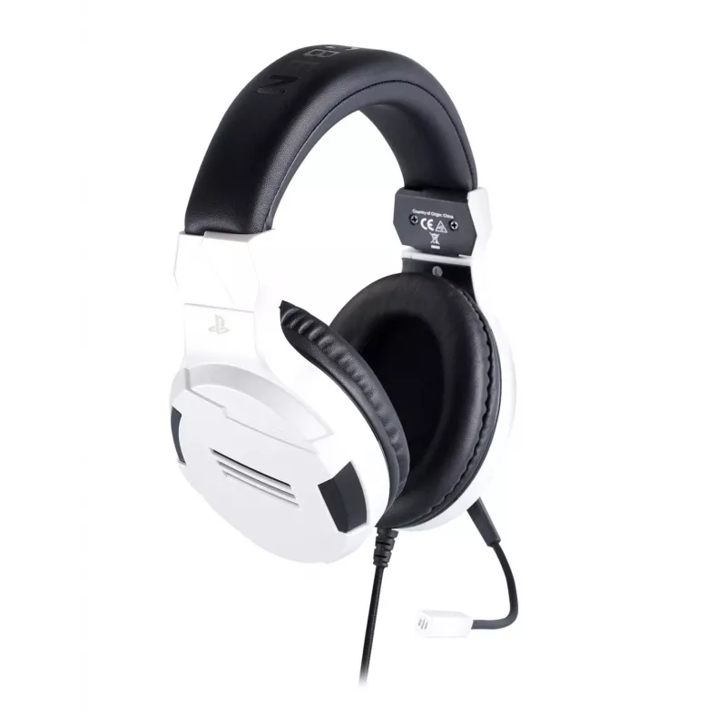 NACON PS4 Gaming Headset V3 Biały - Przewodowe słuchawki nauszne z mikrofonem na PlayStation 4, PC, Mobile