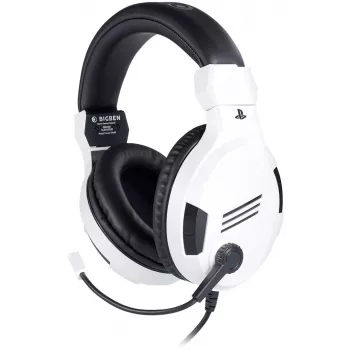 NACON PS4 Gaming Headset V3 Biały - Przewodowe słuchawki nauszne z mikrofonem na PlayStation 4, PC, Mobile