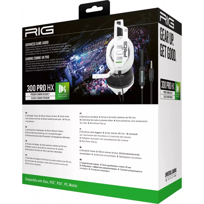 NACON RIG 300HX Gaming Headset dla Xbox, Biały