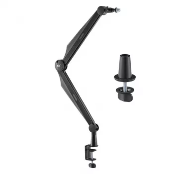 NanoRS Uniwersalny uchwyt do mikrofonu z adapterem gwintu 3/8 cala i 5/8 cala, obciążenie 1 kg, obrót 360°