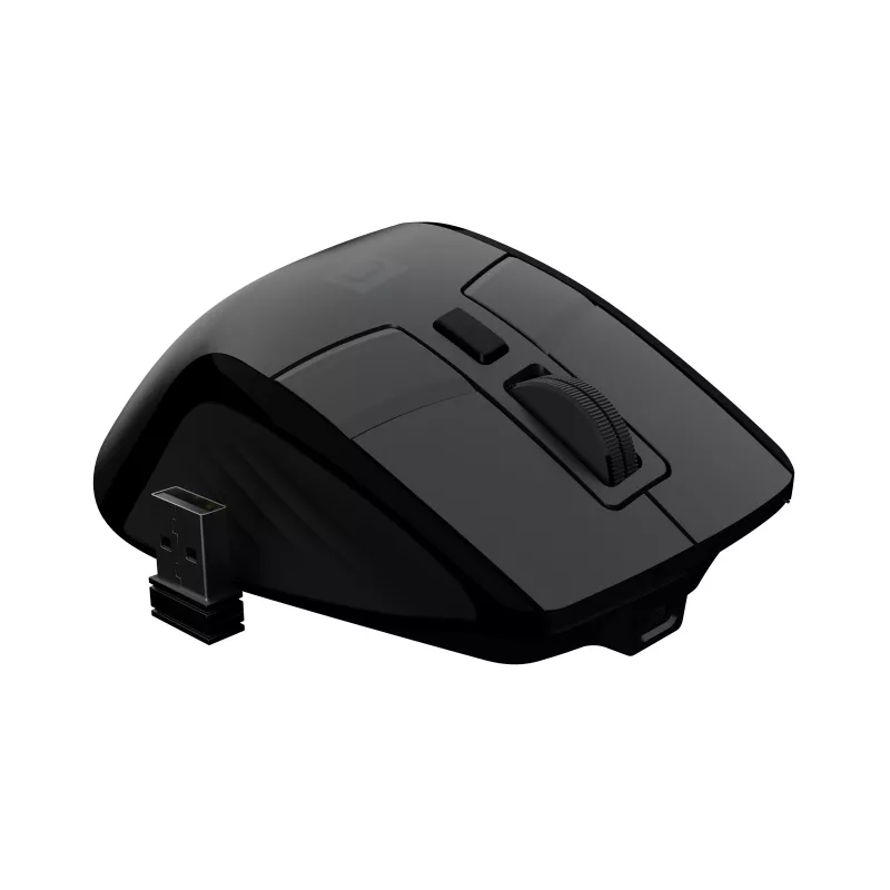 Natec Jaguar Pro Bezprzewodowa mysz gamingowa, 2.4 GHz + Bluetooth, 4000 DPI, czarna