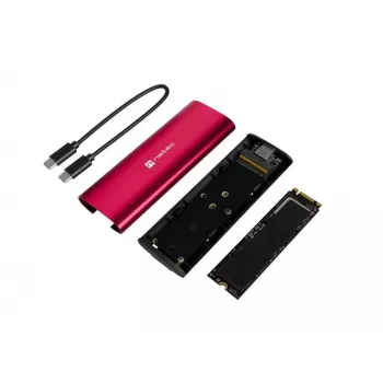 Obudowa zewnętrzna NATEC RHINO M.2 NVMe SSD, USB-C 3.2 Gen 2, Rubinowy Czerwony