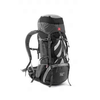 Naturehike 70L Plecak Trekkingowy NH70B070-B Czarny, Wewnętrzna Rama, Plecak Górski z Pokrowcem Przeciwdeszczowym