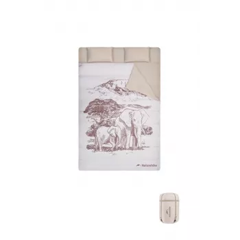 NATUREHIKE Double Sleeping Bag M250 Grey 210x145 cm 2-Person 3-Season