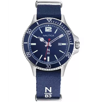 Zegarek męski Nautica NAPABS904 Analogowy Kwarcowy 43mm Niebieski Pasek Silikonowy