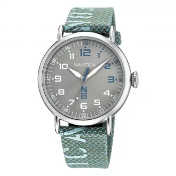 Zegarek męski Nautica NAPLSF019 Analogowy Kwarcowy Stal nierdzewna 40mm Niebieska tarcza