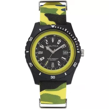 Zegarek męski NAUTICA NAPSRF007, inspirowany nurkowaniem, kwarcowy, niebieska tarcza, niebieski pasek silikonowy, 46 mm