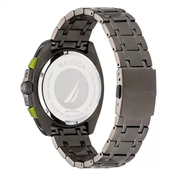 Zegarek męski Nautica Quartz NAPTCF210 44mm Stal nierdzewna Niebieska tarcza Pasek silikonowy