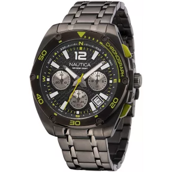 Zegarek męski Nautica Quartz NAPTCF210 44mm Stal nierdzewna Niebieska tarcza Pasek silikonowy