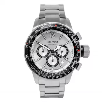 Zegarek męski Nautica NAPBFCF04 46mm Niebieski Silikon Chronograf