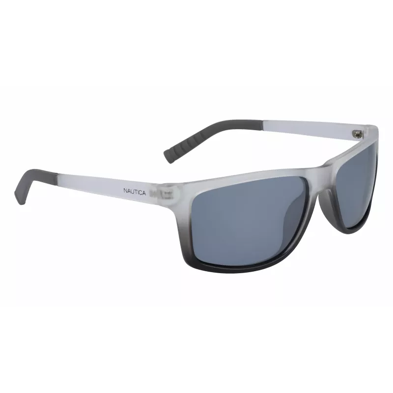 Okulary przeciwsłoneczne Nautica N3651SP-071 Pilot dla mężczyzn, polaryzacyjne - czarna oprawka, szare szkła 62mm
