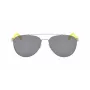 NAUTICA N5131S-046 Męskie okulary przeciwsłoneczne prostokątne czarna oprawka szare szkła 60/17/140 mm