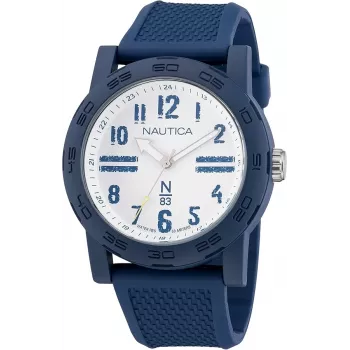 Zegarek męski Nautica NAPATS301 Kwarcowy Analogowy 42,5mm Niebieska Tarcza Pasek Silikonowy