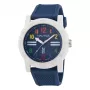 Zegarek męski NAUTICA NAPATS304, kwarcowy, analogowy, koperta ze stali nierdzewnej 42,5 mm, niebieski pasek silikonowy, wodoszczelność 100 m
