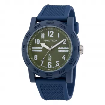 Zegarek męski Nautica NAPATS305 Kwarcowy Analogowy Niebieska Tarcza Pasek Silikonowy 42,5mm