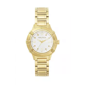 Zegarek Nautica Cape Coral kwarcowy damski NAPCPR004 36mm biały silikon