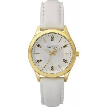 Zegarek damski Nautica NAPVNC001 36mm biały pasek silikonowy