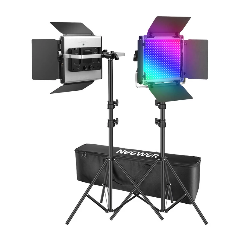 Zestaw świateł LED RGB NEEWER 2×660 PRO II z 2×200cm statywami