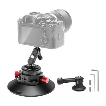 Uchwyt przyssawkowy NEEWER CA013 z gwintem 1/4 cala do kamer sportowych (DJI Action, GoPro, Insta360)