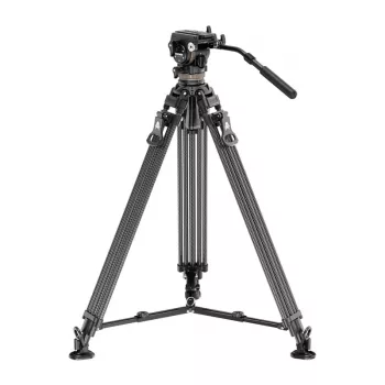 Neewer LL55 Carbon Fiber Video Tripod z głowicą olejową i blokadą szybkiego zwalniania