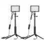 NEEWER ZC-10S Zestaw dwóch lamp LED do wideo z filtrami i statywami