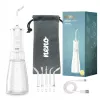 NENO Pulsar White Przenośny Irygator Dentystyczny z Zbiornikiem 300 ml, 3 Tryby Ciśnienia, Ładowanie USB-C, Wodoszczelność IPX7, 4 Końcówki