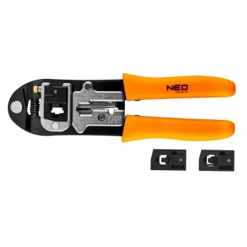 NEO TOOLS 01-501 12-częściowy zestaw kluczy oczkowo-płaskich, metryczny, stal chromowo-wanadowa, satynowy chrom, 6-22 mm, w zwijanym pokrowcu