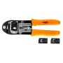 NEO TOOLS 01-501 12-częściowy zestaw kluczy oczkowo-płaskich, metryczny, stal chromowo-wanadowa, satynowy chrom, 6-22 mm, w zwijanym pokrowcu