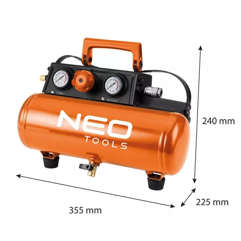 NEO TOOLS 04-620 Kompresor powietrza olejowy 24L 1.5kW 8bar 200L/min