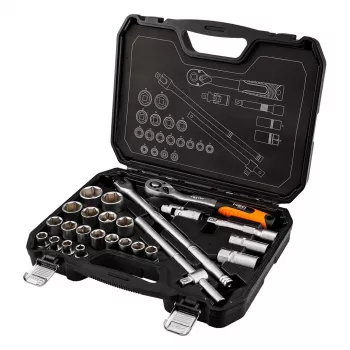 Zestaw nasadek NEO TOOLS 1/2 inch 25-częściowy, satynowy chromowo-wanadowy