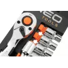 NEO Tools 10-030 219-częściowy zestaw nasadek i kluczy 1/4 cala, 3/8 cala, 1/2 cala z grzechotkami, bitami i akcesoriami w plastikowej walizce