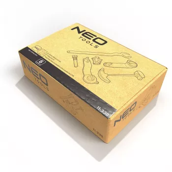 NEO TOOLS 11-338 219-Częściowy Zestaw Narzędzi Mechanicznych z Grzechotkami, Nasadkami, Kluczami, Bitami i Kluczami Imbusowymi w Trwałej Walizce