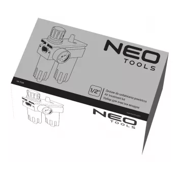 NEO Tools 14-734 Filtr powietrza 1/4 inch 40 mikronów z poliwęglanowym zbiornikiem