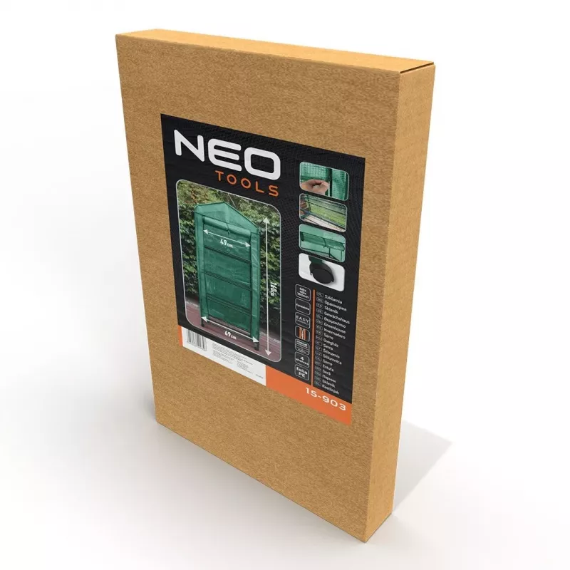 NEO Tools 15-903 inspekt ogrodowy 180x92x92 cm pokrycie PE rama stalowa