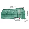 NEO Tools 15-912 Inspekt Ogrodowy z Podwójnymi Ścianami z Poliwęglanu, Anodowana Aluminiowa Rama, 0,6 m² Powierzchni Uprawy, 2 Regulowane Pokrywy, Ochrona UV, Srebrny