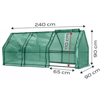 NEO Tools 15-912 Inspekt Ogrodowy z Podwójnymi Ścianami z Poliwęglanu, Anodowana Aluminiowa Rama, 0,6 m² Powierzchni Uprawy, 2 Regulowane Pokrywy, Ochrona UV, Srebrny