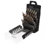 NEO TOOLS 25-Częściowy Zestaw Wierteł HSS-CNC do Metalu, Kąt 124°, Pro-Tec, 1.0–13.0 mm