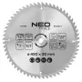 NEO TOOLS Tarcza do piły tarczowej 450 mm z węglików spiekanych, 60 zębów, otwór 30 mm, do drewna