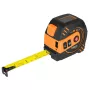 NEO TOOLS 67-100 Dalmierz laserowy z taśmą mierniczą 5 m, zasięg 40 m, IP54, podświetlany LCD, laser klasy 2, 2 x AAA