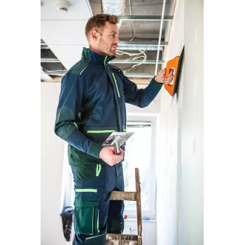 Kurtka robocza męska NEO Tools 81-216-XXXL, szaro-zielona, 65% poliester 35% bawełna, 245 g/m², 7 kieszeni, wzmocnione łokcie i ramiona, elementy odblaskowe, EN ISO 13688:2013
