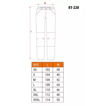 Spodnie ochronne NEO Tools 81-228-M ze wzmocnieniem kolan CORDURA®, 10 kieszeni, szary/czarny, rozmiar M