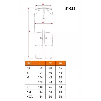 NEO Tools 81-233-XXXL spodnie ochronne czarne