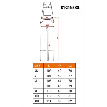 Odzież robocza NEO Tools 81-246-XXXL - szaro-zielona, 65% poliester 35% bawełna, 267 g/m², potrójne szwy, certyfikat CE