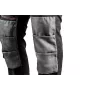 NEO TOOLS 81-248-XXL Spodnie robocze męskie z 10 kieszeniami i kieszeniami na nakolanniki, szary/czarny, 100% bawełna, 270 g/m²