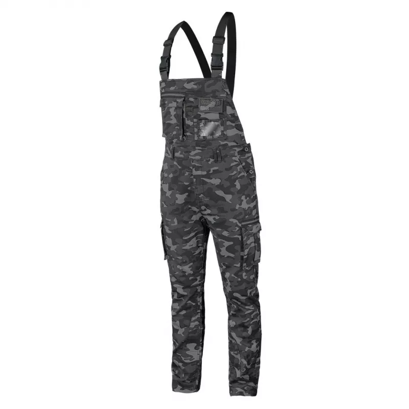 NEO Tools 81-252-L Work Trousers with Knee Pad Pockets, Size L, Grey/Black