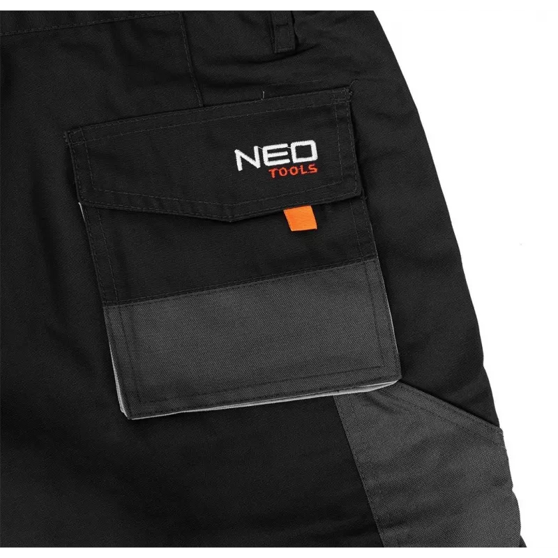 NEO Tools 81-270-XL Ochronne spodenki robocze, szaro-czarne, rozmiar XL, 9 kieszeni, EN ISO 13688